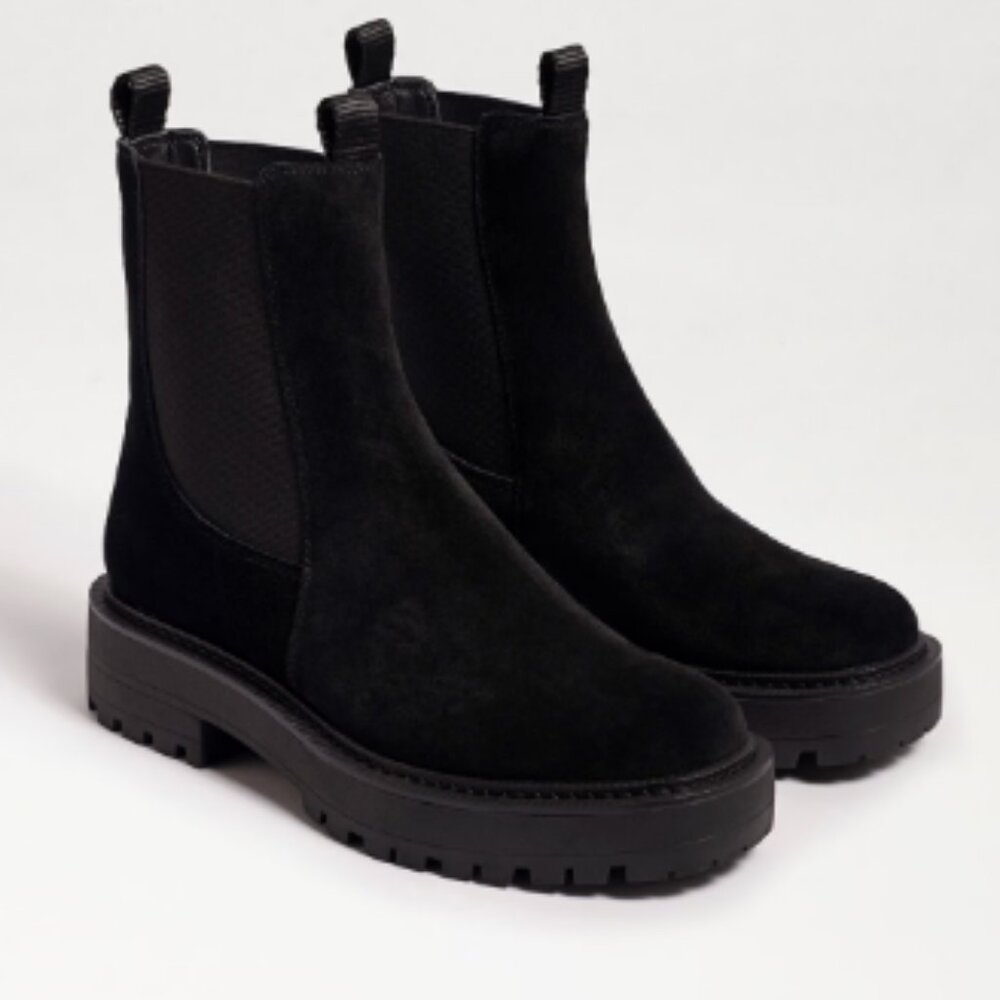 Sam Edelman Black Suede Laguna Chelsea Ankle Boot Size 5